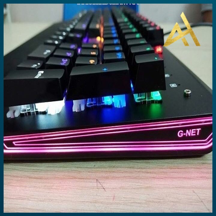 Bàn Phím Máy Vi Tính Laptop Chơi Game G-NET LK718 Đèn LED 7 Màu Có Kê Tay - Bàn phím Cơ Keyboard Gaming Có Dây