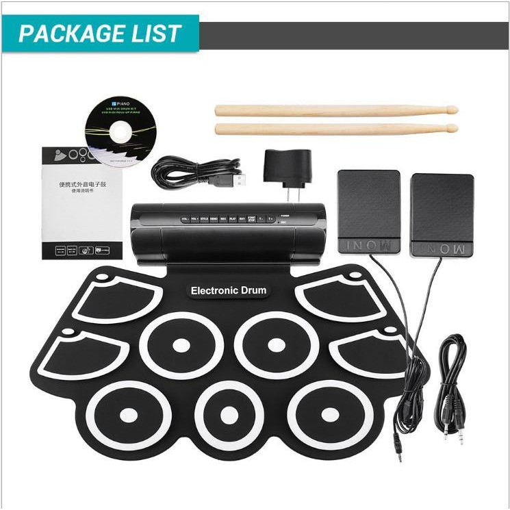 [Sale Sập Sàn] DRUM KIT - Bộ Trống Điện Tử Konix INow Portable MD760 (Hỗ Trợ Kết Nối Máy Tính) -AD