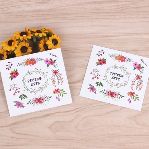 Thẻ đơn, thiệp đơn vuông cảm ơn, chúc mừng sinh nhật hoạt hình dễ thương