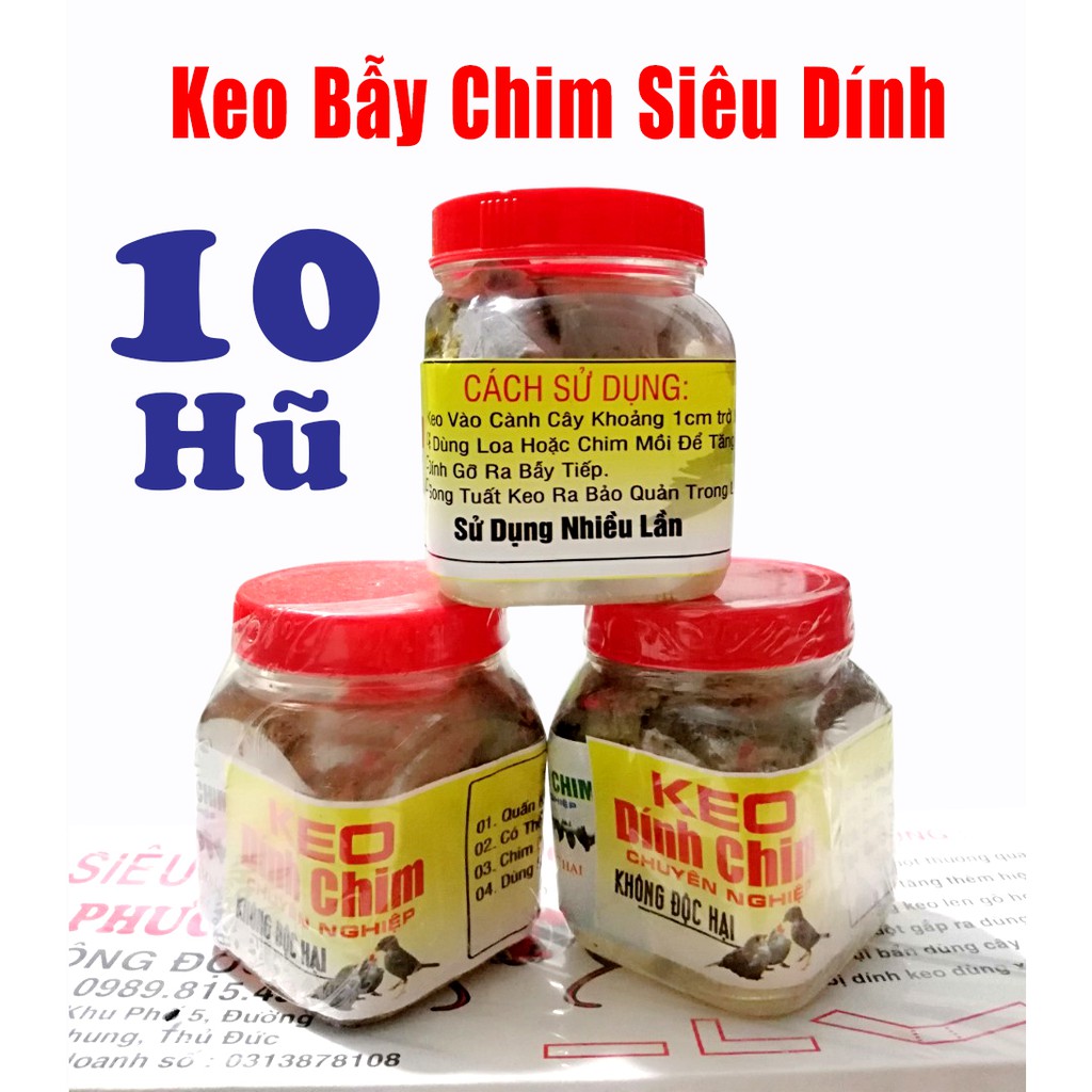 Sỉ 10 Hũ Keo Bẫy Chim