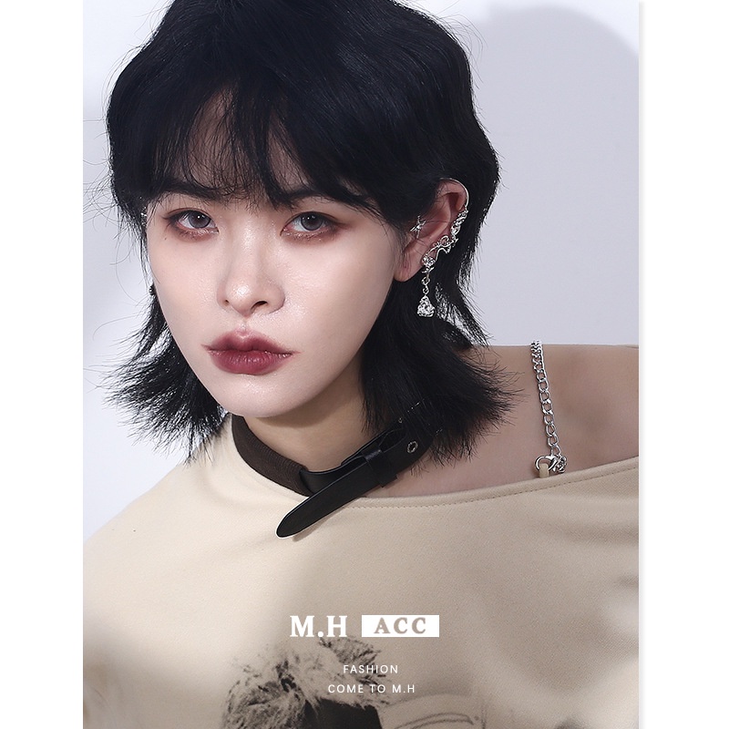 Khuyên Tai Kẹp Mặt Ngôi Sao Bốn Cánh Sang Trọng Cao Cấp Phong Cách Ngọt Ngào Thời Trang Dành Cho Bạn Nữ