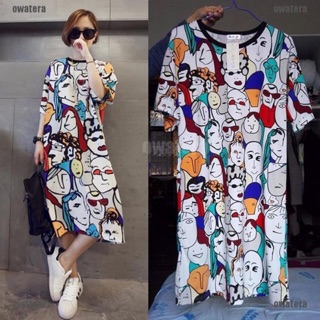 Đầm big size suông tay ngắn hoạ tiết mặc nhà rất mát size lớn 55-75kg kèm hình thật