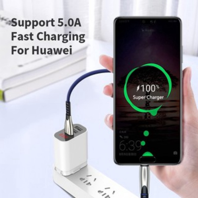 Cáp sạc USB Type C 1M 5A siêu nhanh cho IPhone Samsung Huawei Xiaomi