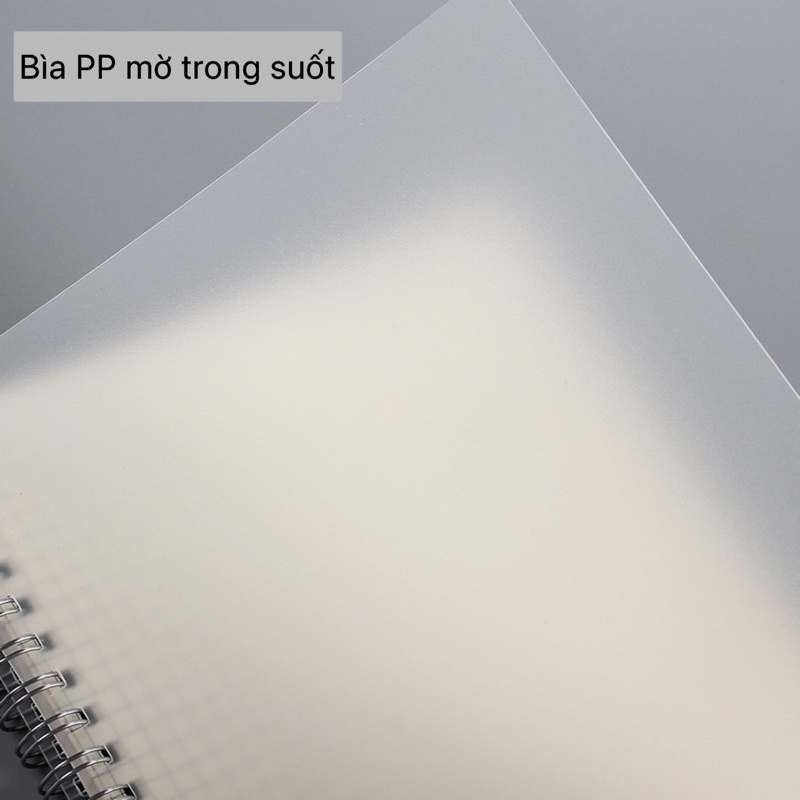 Sổ Tay Bìa Nhựa Cứng Gáy Xoắn Lò Xo Inox A5/B5 Trong Suốt Vở Bullet Journal Giấy Cực Đẹp- Tiệm Ốc Sột-SS002