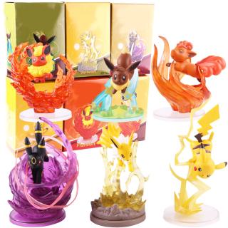 Mô hình nhân vật Pikachu Jolteon Umbreon Vulpix Flareon Eevee