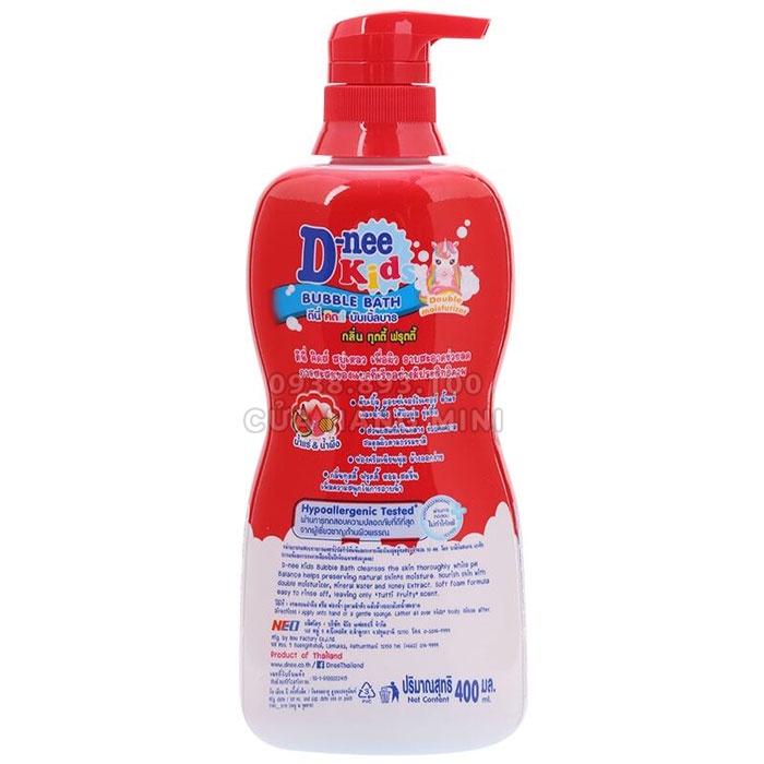 Sữa Tắm Dnee Kids Toàn Thân Cho Bé Bubble Bath (400ml)