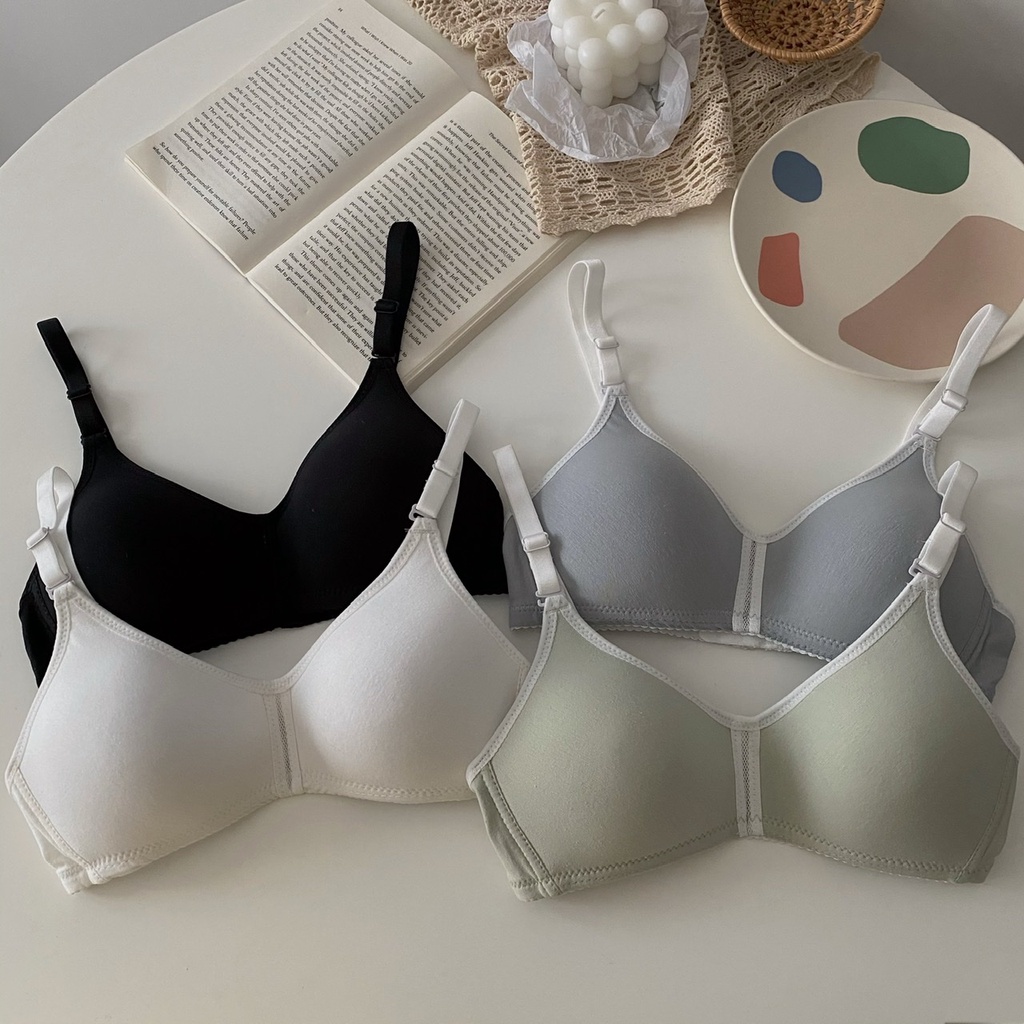 NUZIRO  Áo ngực không gọng  vải cotton không lộ đường may thời trang mùa hè cho nữ