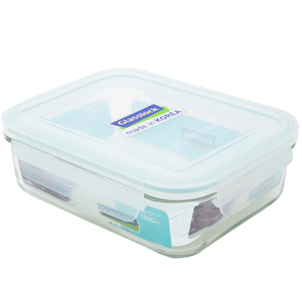 Bộ 2 Hộp Thủy Tinh Glasslock Lunch100 1000ml Và Túi Giữ Nhiệt