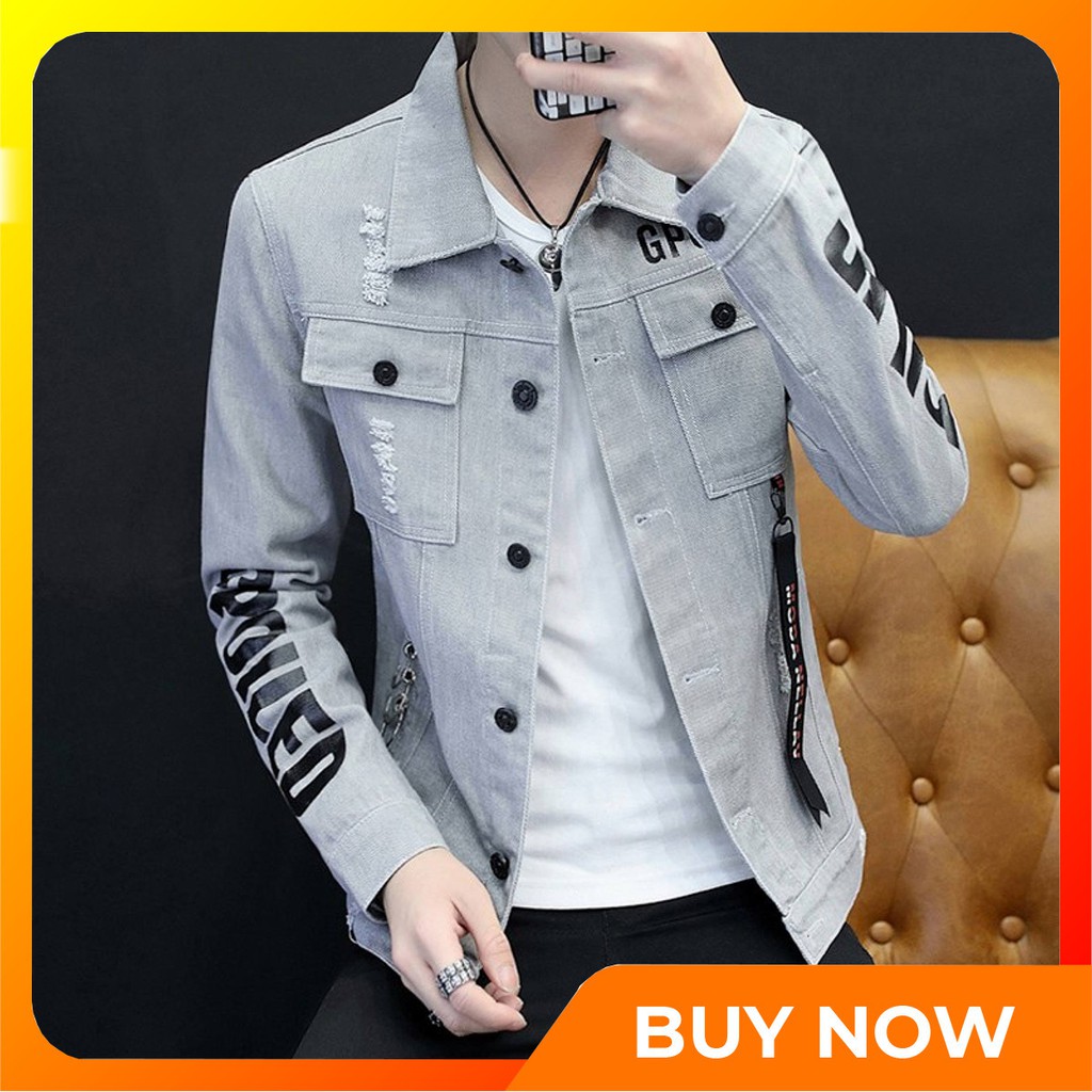 Áo khoac kaki Nam in chữ có túi dây dáng ôm style Hàn Quốc, áo khoác nam chất kaki dày dặn, không ra màu