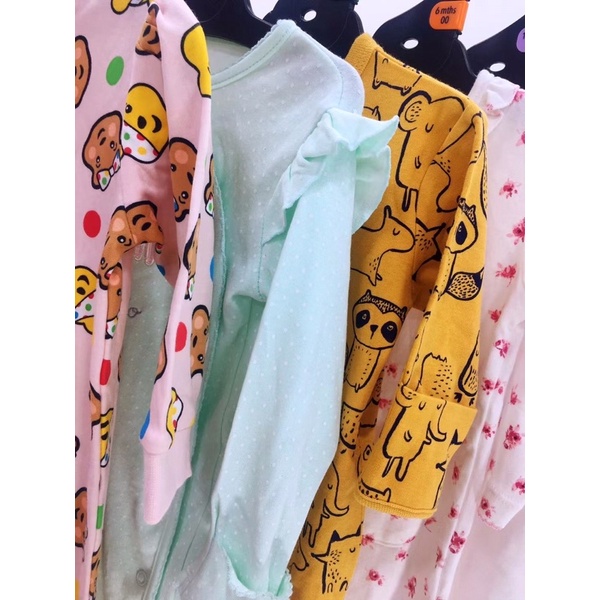 {6/9m} Body cotton Sleepsuit xuất xịn (chọn mẫu)