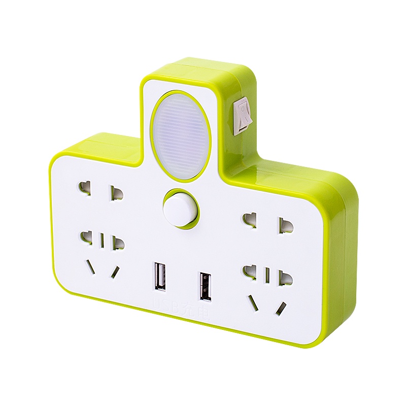 Ổ cắm điện đa năng và 2 cổng cắm usb( kèm theo 1 đèn ngủ tiện lợi)