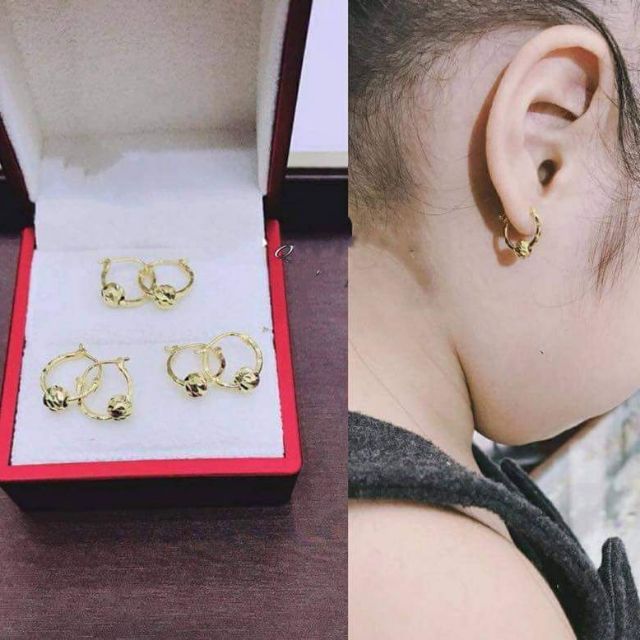 Bông tai bi vàng bé gái