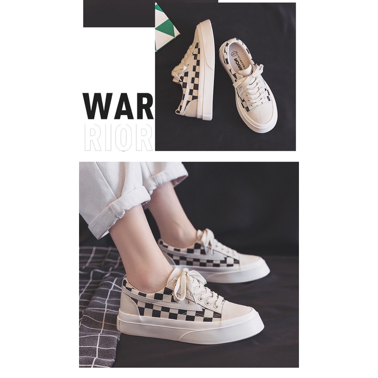 Giày thể thao nữ 🔥SIÊU HOT🔥, VANSS họa tiết caro, nâng đế 3,5cm SIÊU ĐỈNH | BigBuy360 - bigbuy360.vn