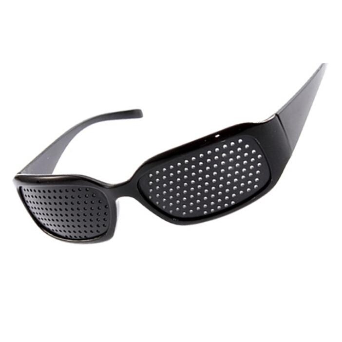 Kính tập mắt Pinhole Glasses - tặng kèm hộp kính thời trang bảo vệ kính+ 1 khăn lau kính + kèm file hướng dẫn tập mắt