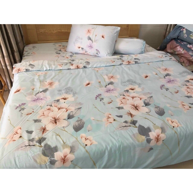 Drap tencel 30 mẫu bộ ga chính hãng ( may đẹp) ÔM DÂY KHOÁ nệm 5-27cmo