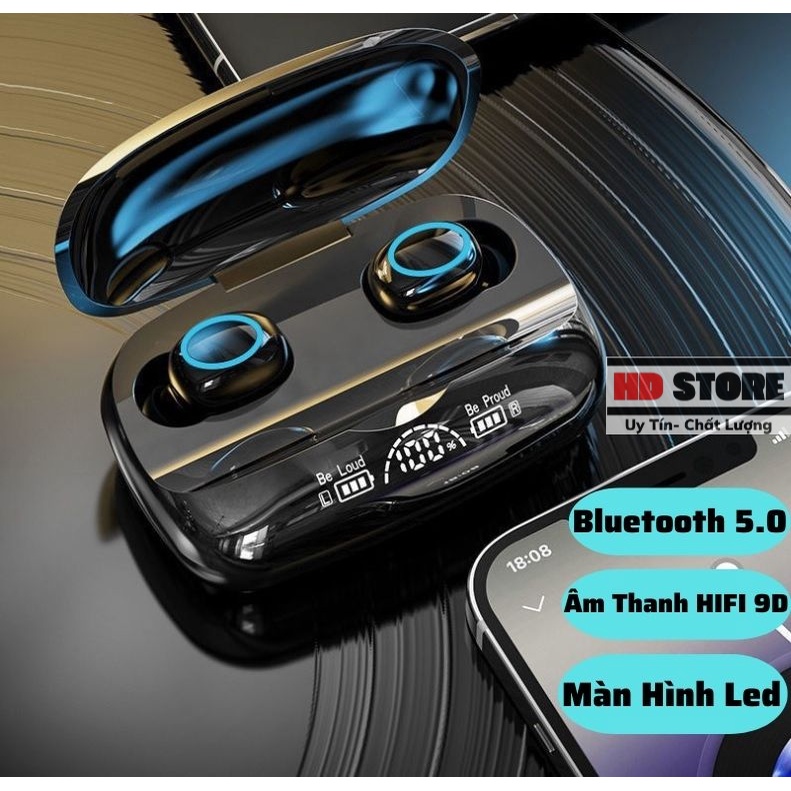Tai Nghe Bluetooth 5.0 T9 Pro Cao Cấp Kết Nối Không Dây, Chống Nước IPX5