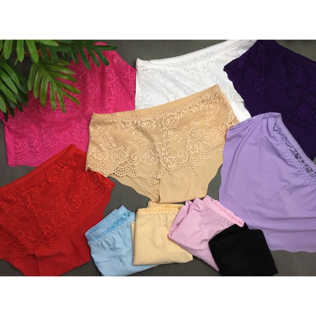 Quần lót su đúc phối ren mềm mại thoáng mát siêu xinh MS415428