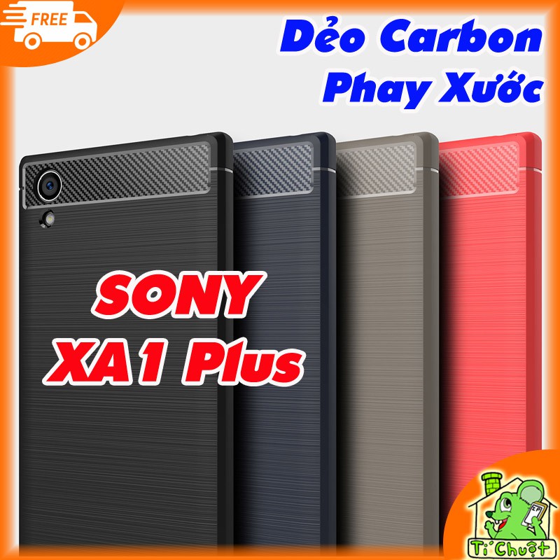 [Loại Tốt-Ảnh Thật] Ốp Lưng Sony XA1 Plus Vân Carbon Phay Xước Chống Sốc