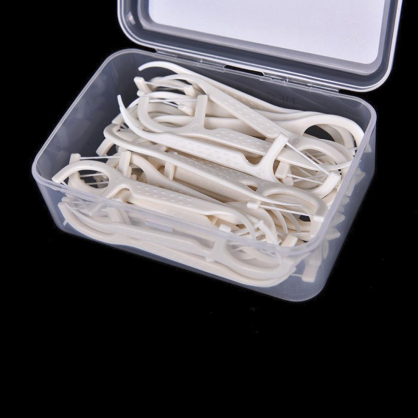 Hộp 50 Cây Chỉ Nha Khoa, Vệ Sinh Răng Miệng, Làm Sạch Răng Sợi Chỉ Mảnh An Toàn Cho Răng Miệng.