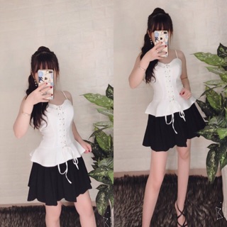 Áo Đan Dây Peplum Cao Cấp