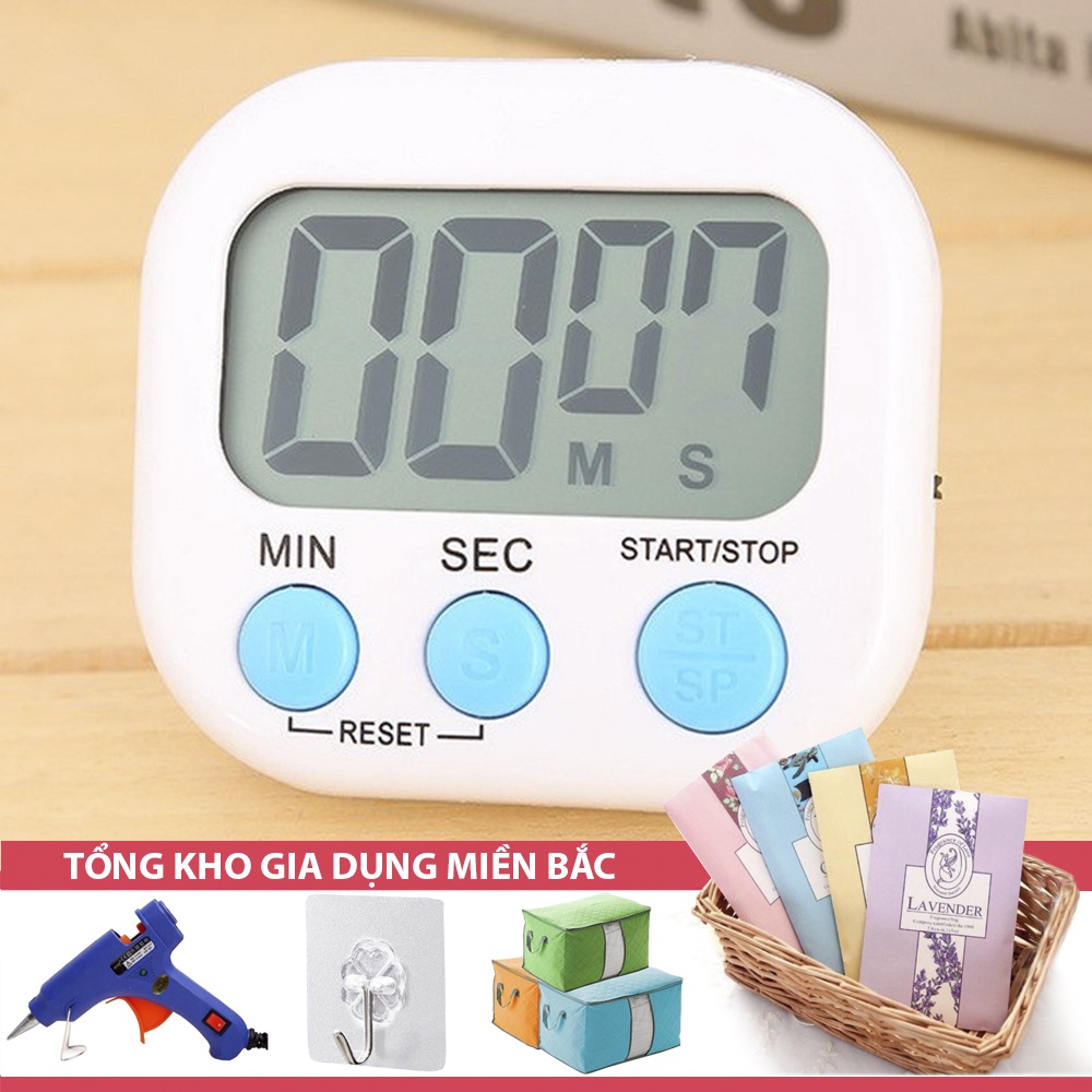 [Tổng Kho Sỉ] Đồng Hồ Đếm Ngược Nấu Ăn - Nhắc Hẹn Giờ Học Sinh, Hút Nam Châm Tiện Dụng