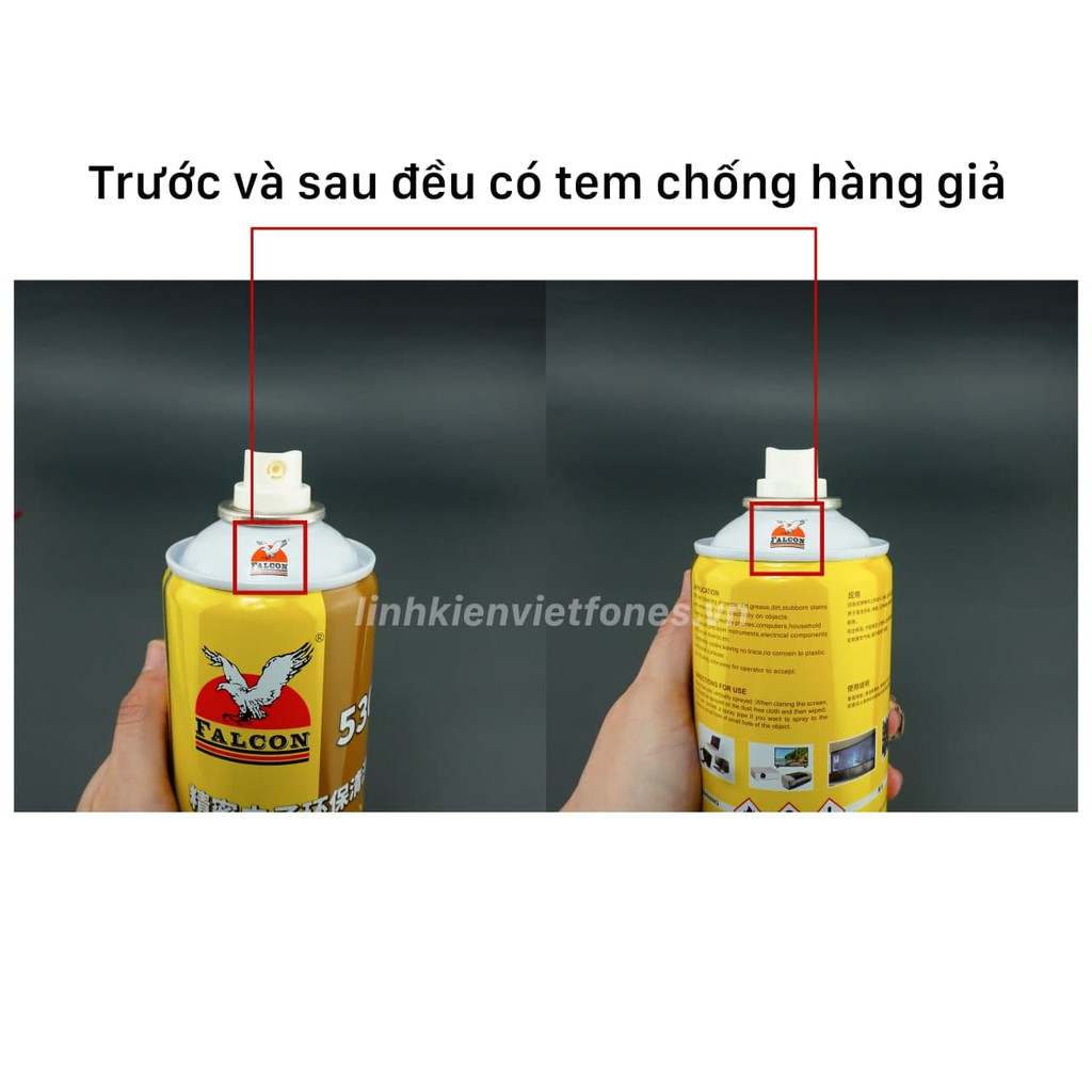 NƯỚC LÀM SẠCH FALCON 530 CHÍNH HÃNG (CHAI XỊT 550ml)