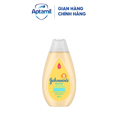 (MKB_Gift) Sữa tắm gội toàn thân mềm mịn Johnson's baby Cotton touch 200ml