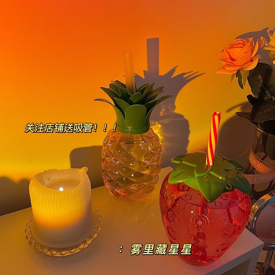 Ly Uống Nước Có Ống Hút Thiết Kế Hình Quyển Sách Dễ Thương Phong Cách Hàn Quốc