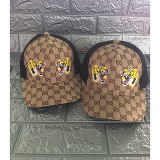 Nón kết mũ lưỡi trai phối lưới in hình đầu hổ cá tính