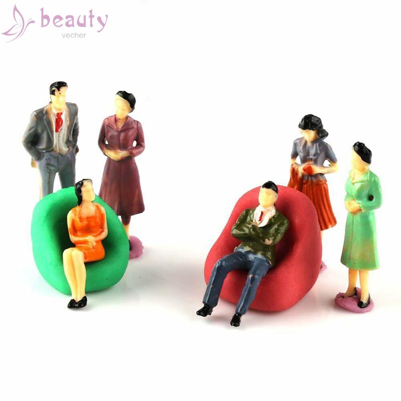 Set 50 Mô Hình Người Bằng Nhựa Tỉ Lệ 1:50 Dùng Trang Trí Tiểu Cảnh