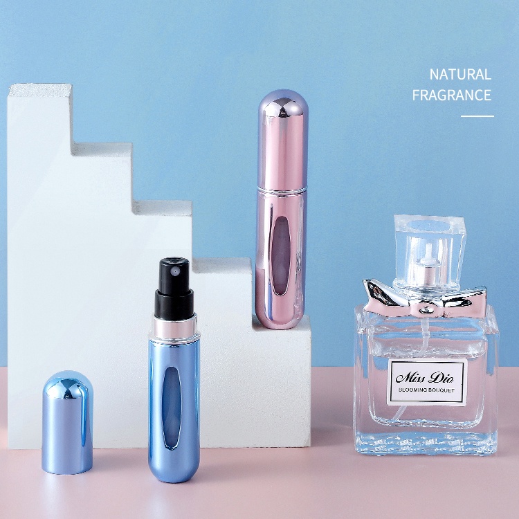Chai Chiết Nước Hoa Tự Động/ Ống Đựng Nước Hoa Chiết Đáy Trực Tiếp Dạng Xịt 5ml Chai Chiết Nước Hoa Mini 5ml Bằng Nhôm Có Thể Đổ Đầy Tiện Lợi lọ chiết nước hoa chiết nước hoa chai chiết nước hoa tự động