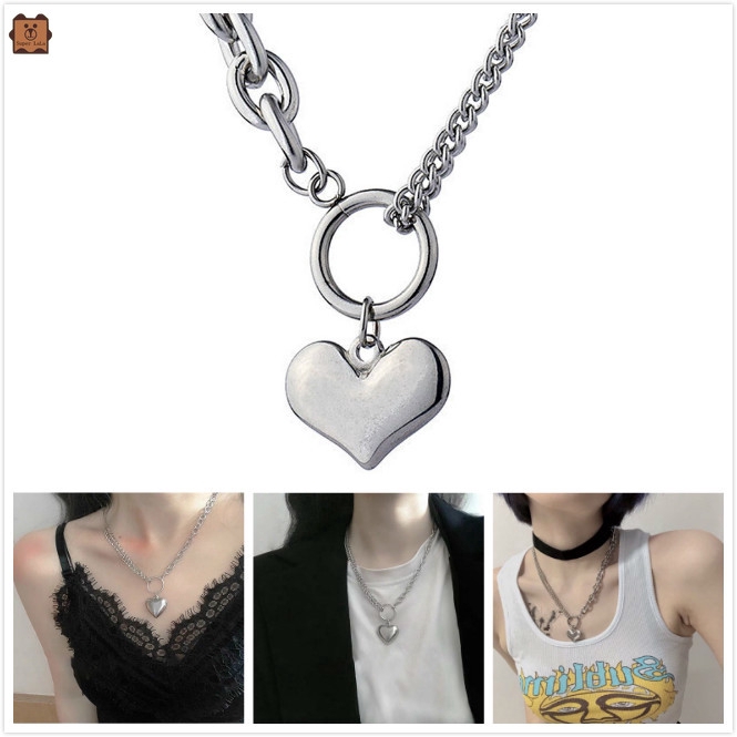 Cod In Stock New Dây Chuyền Mặt Hình Trái Tim Thiết Kế Đơn Giản Cho Nữ
