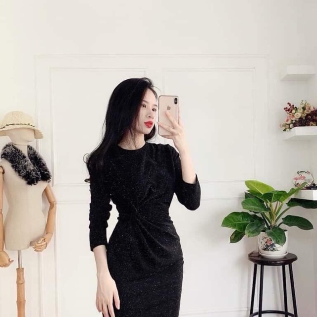 Váy xoắn nhũ