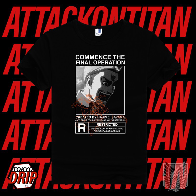 [ Sale] Áo phông Attack on Titan AOT Erwin Smith Season 4 cực ngầu giá tận xưởng