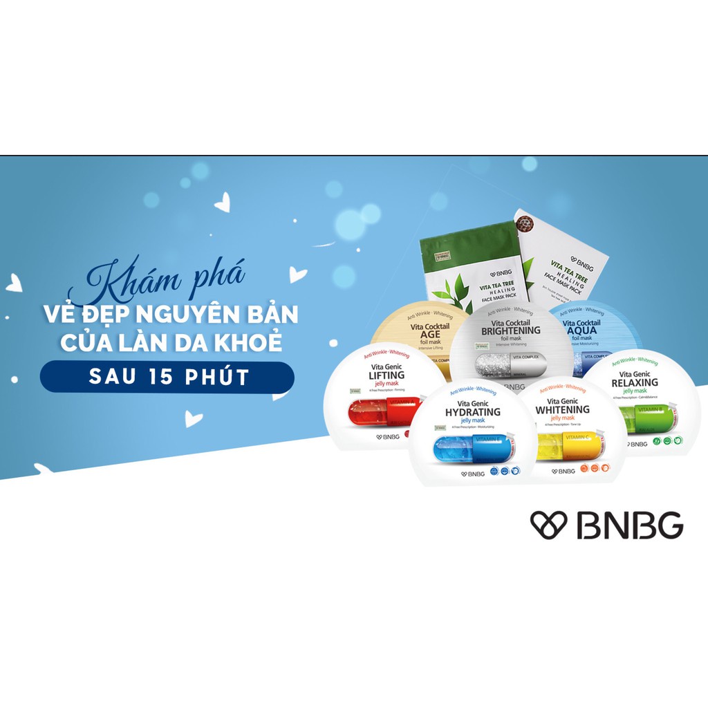 Combo 10 Mặt nạ giấy BNBG Vita Genic Jelly Mask 30ml Mix NPP Shoptido