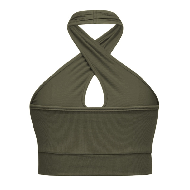 Áo Crop Top Không Tay Chéo Dây Gợi Cảm Cho Nữ