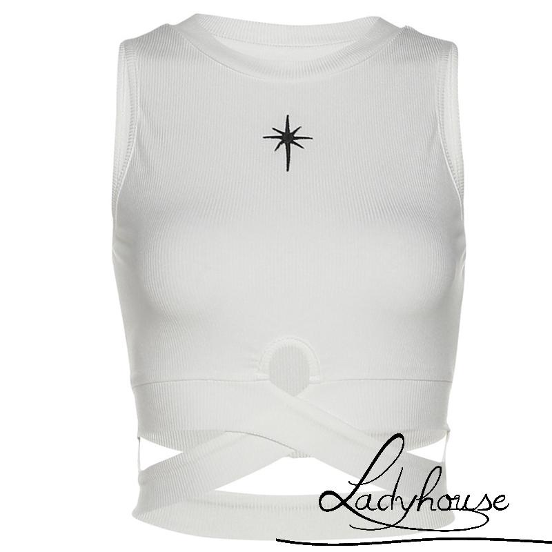 Áo Dệt Kim Hai Dây Cổ Tròn Họa Tiết Độc Đáo Thời Trang Mùa Hè Cho Nữ