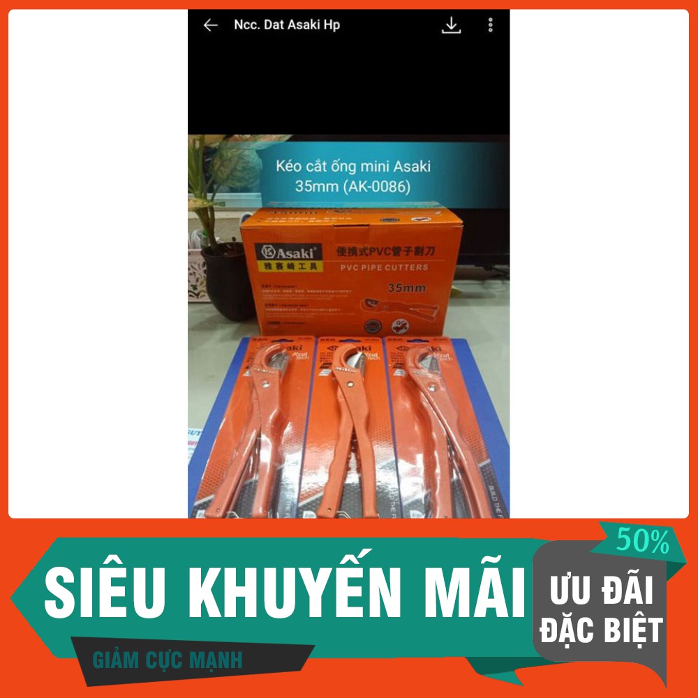 [  GIÁ TỐT - HÀNG CHẤT LƯỢNG ] Kéo cắt ống nhựa PVC, PPR, PE đa dạng, hạng nặng Asaki 35mm, 42mm, 63mm(CHO KHÁCH XEM HÀN