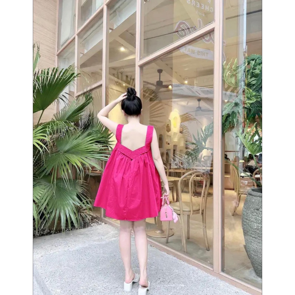 Váy Maxi 2 Dây có Tặng Kèm Quần đi chơi du lịch biển Chun Ngực thun chéo lưng dáng đầm babydoll Sau Siêu Xinh 123SHOP | BigBuy360 - bigbuy360.vn