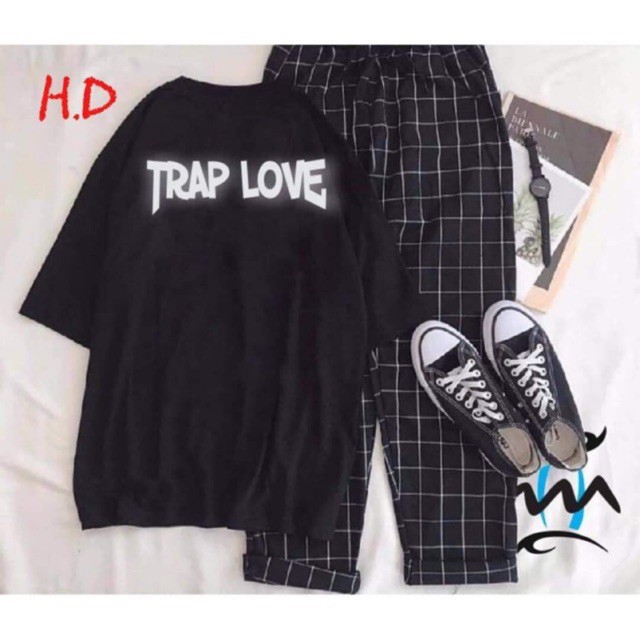 Sét bộ áo nam nữ quần kẻ Unisex Full Form to, rộng rãi, thoải mái, NHIỀU MẪU HOT, đồ bộ hoạt hình Freesize DVGIT FASHION