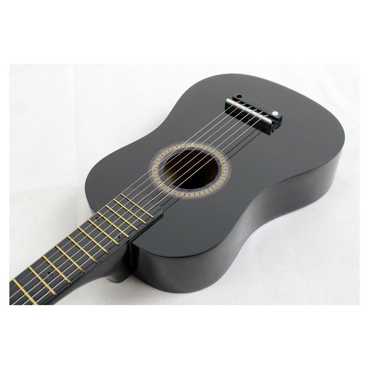 Guitar màu đen loại nhỏ 23 inch bằng gỗ chất lượng cao