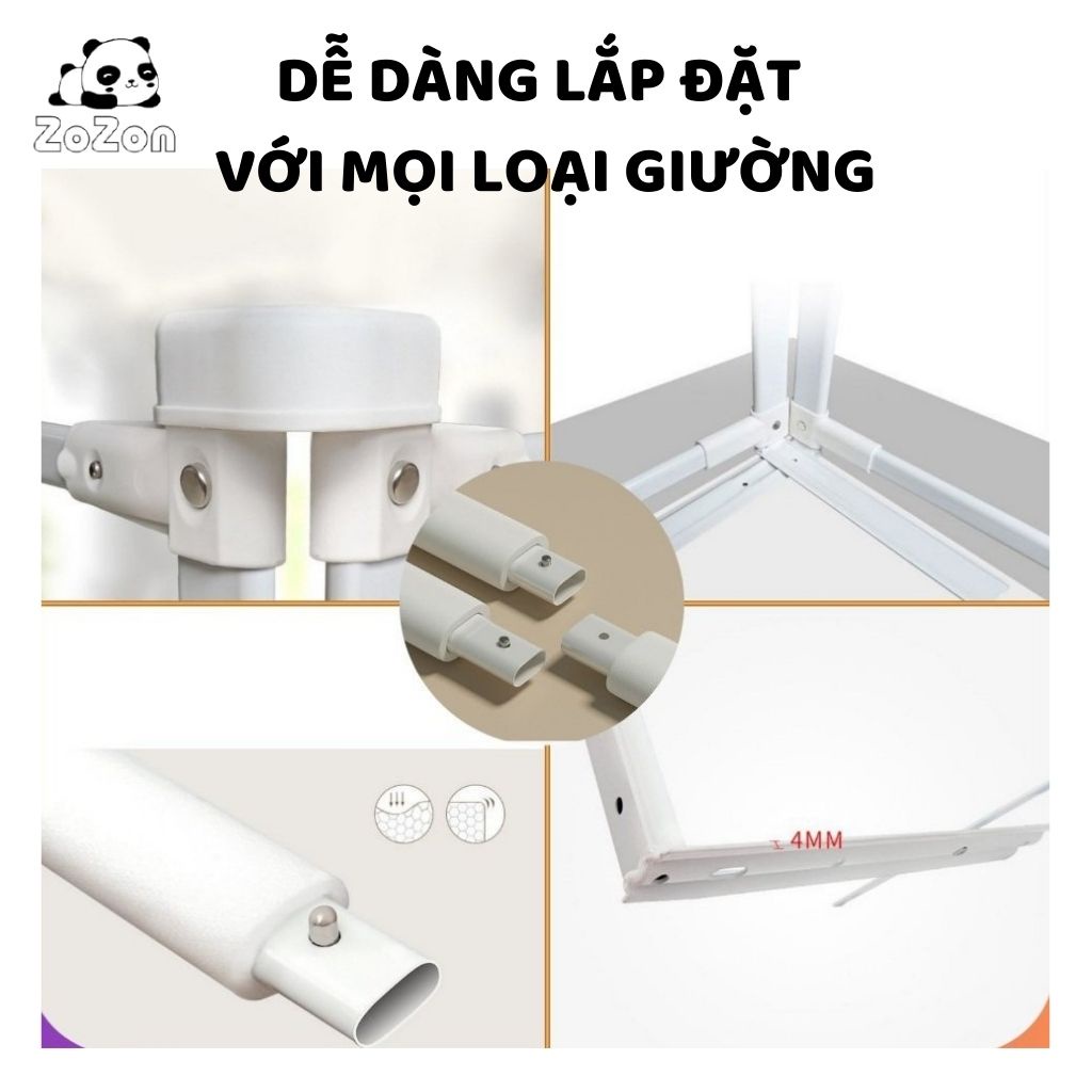 Thanh Chắn Giường Cho Bé] Chặn Giường An Toàn 1m6 1m8 2m 2m2 (GIÁ 1 THANH) Phân Phối Chính Hãng Zozon
