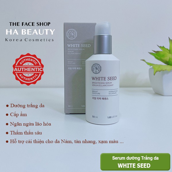 (AUTH_Korea)Tinh chất dưỡng Trắng da WHITE SEED Serum THE FACE SHOP