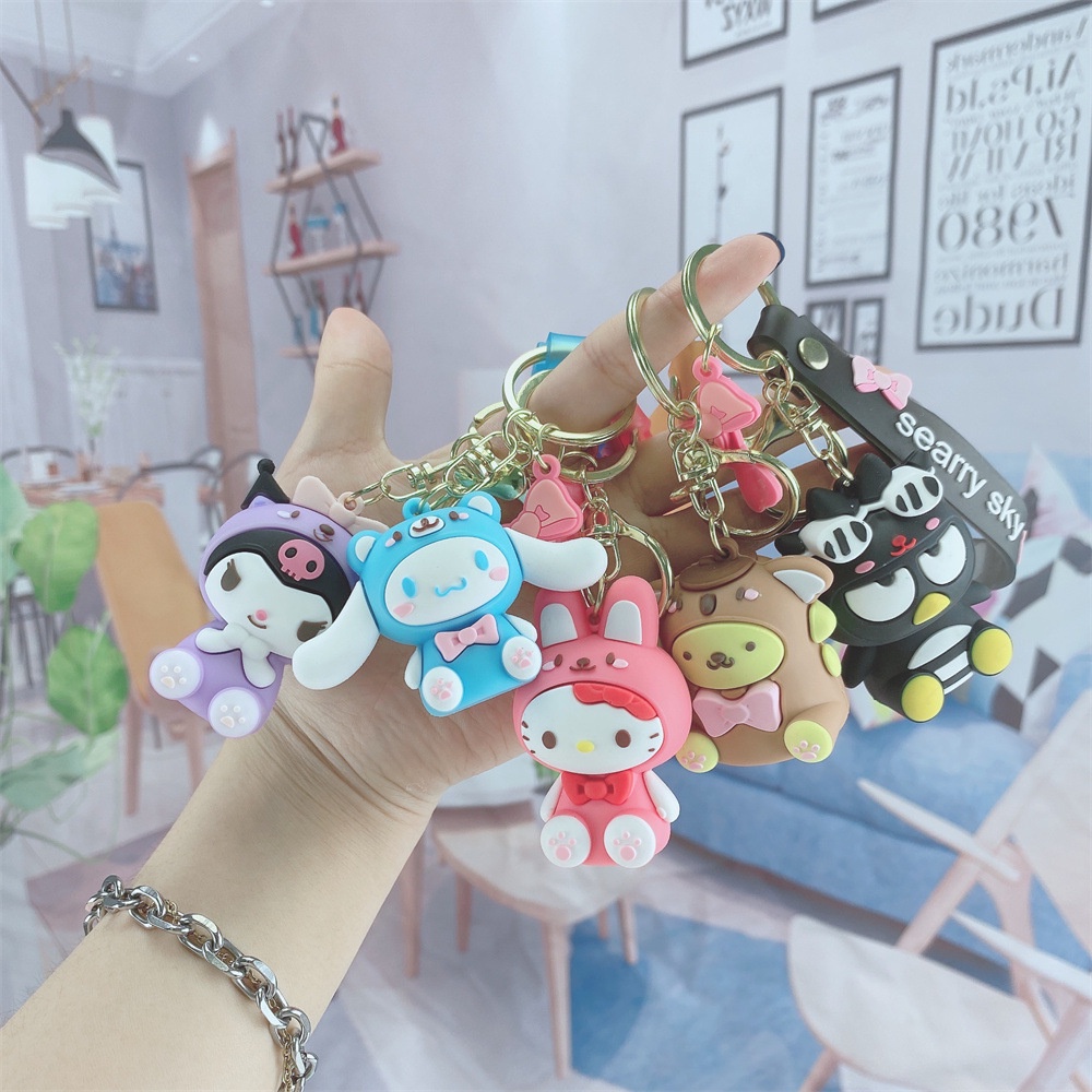 Móc Khóa Hình Búp Bê Hoạt Hình Sanrio Bằng Ngọc Bích Dễ Thương