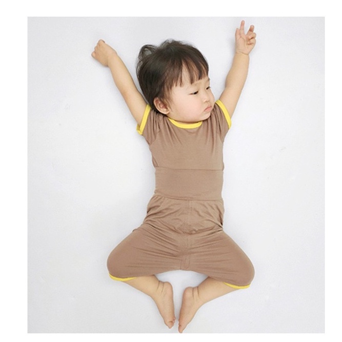 Bộ lửng trơn thun lạnh quần cạp cao cho bé trai bé gái chất liệu cao cấp ATKID Việt Nam