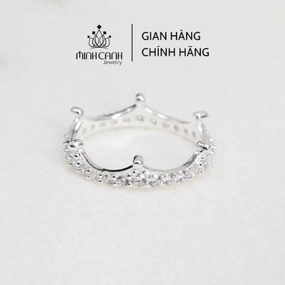 Nhẫn Bạc Nữ Vương Miện Full Đá Minh Canh Jewelry