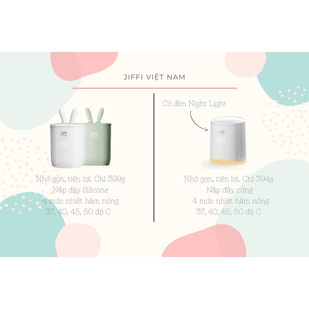 Máy hâm sữa không dây JIFFI cầm tay phiên bản 3.0/ Máy hâm sữa JIFFI MINI WARMER-X 2022
