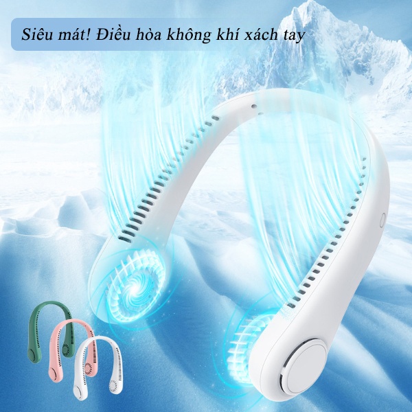 【Shop Đặc Biệt】Siêu Phẩm Hè 2022 Quạt Đeo Cổ XQY99 USB Mini Tích Điện Không Cánh Tiện Lợi, Thời Trang, Dáng Thể Thao