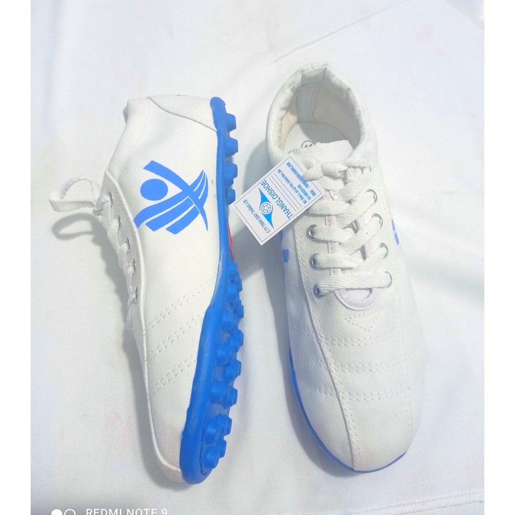 Giày vải đinh đá bóng ,đá banh khâu full đế thắng lợi ,Thangloishoe đế đinh xanh-shop thảo mộc hoa