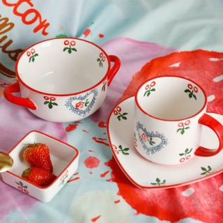 [ Sẵn ] Bộ gốm sứ Cherry siêu cute